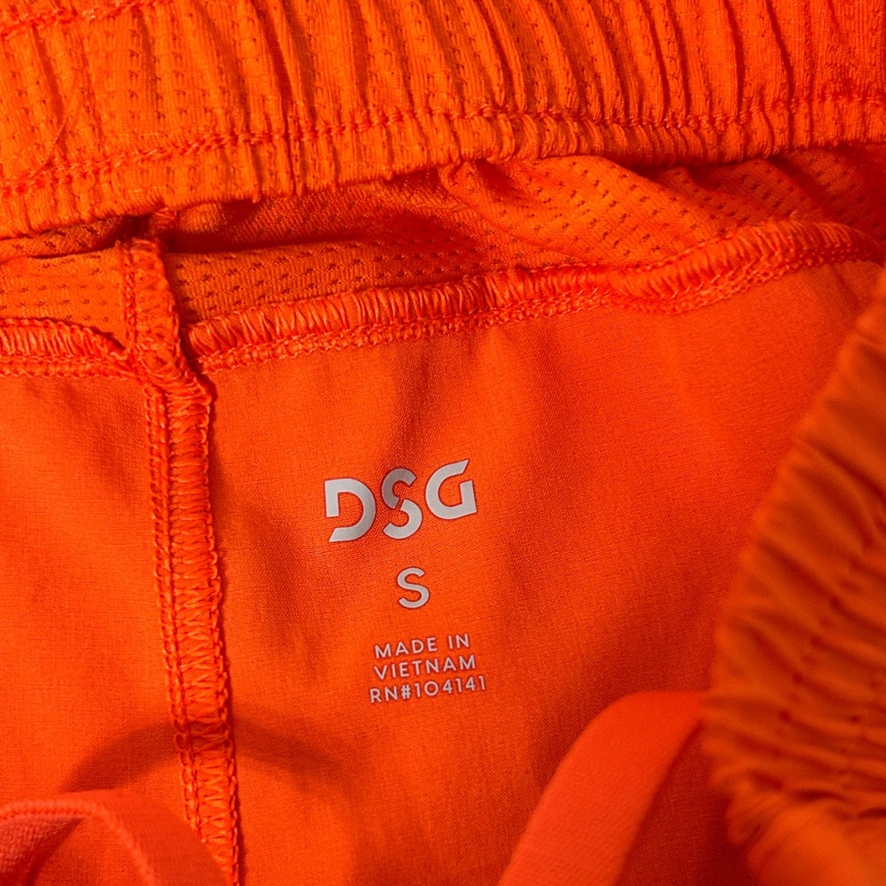 DSG Vibrant Orange Active Shorts - Picture 2 of 4
